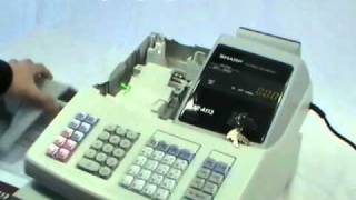 Sharp XEA113 Cash Register Installation setup first time use [upl. by Anihta]