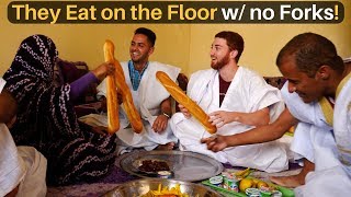 Eating on the Floor with NO FORKS Mauritania [upl. by Seiter]