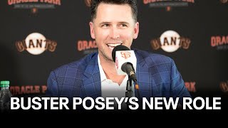 WATCH LIVE Giants announce Buster Posey as new president of baseball operations [upl. by Ynnek]