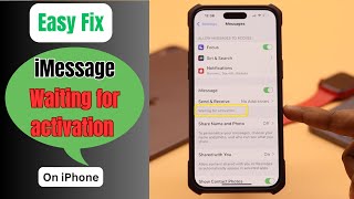 iMessage Waiting for Activation on iPhone After iOS Update Fixed [upl. by Ralleigh]