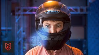 Japans Secret HUD Motorcycle Helmet  Shoei Opticson Review [upl. by Ydissak]