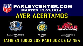 PRONOSTICOS MLBNBANHLNFL  MARTES 12032024  PARLEY GRATIS  GrupoCordialitoTV [upl. by Dwyer68]