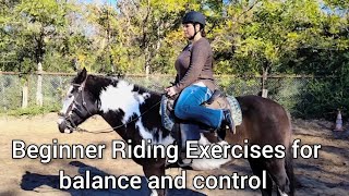 Beginner friendly Horse riding exercises for balance and control [upl. by Tterraj]