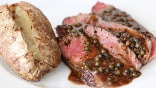 Steak Au Poivre Ribeye Steak With Green Peppercorn Sauce Recipe [upl. by Waltner54]