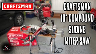 Craftsman 10quot Sliding Compound Miter Saw Review [upl. by Suillenroc903]