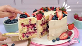 HAZ esta RECETA si quieres IMPRESIONAR a todos‼️Sorprende al MÁS EXIGENTE 🍋🫐🍓 Pastel de Frutos rojos [upl. by Streeto]