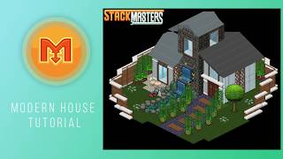 Stackmasters How to BUILD a Habbo Modern House Tutorial [upl. by Gurney415]