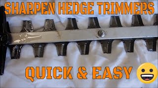 How To Sharpen and Clean Hedge Trimmer Blades The Easy Way [upl. by Helfant204]