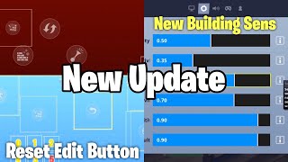 Best Fortnite Mobile Update  ResetEdit Button  New BuildingEditing Sens [upl. by Ecniuq78]