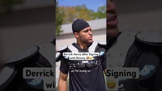 Derrick Henry after Signing with Ravens‼️🤣 nfl americanfootball footballshorts [upl. by Vonni]