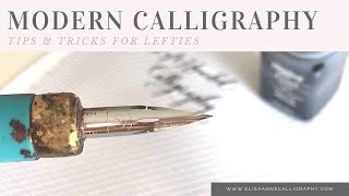 Modern Calligraphy Tips amp Tricks  Left Handed [upl. by Dacey]