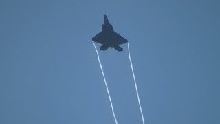 Hawaii F22s FULL VERTICAL Unrestricted Climbs at Honolulu HNL [upl. by Acinhoj123]