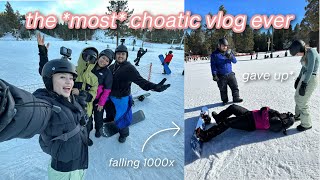 teaching my SIBLINGS how to snowboard  as beginners [upl. by Olaznog]