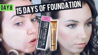 Does it really cover DERMACOL Makeup Cover Foundation Review amp Demo 15 DAYS OF FOUNDATION [upl. by Rrats]