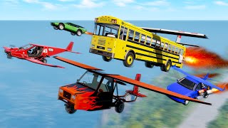 Flying Car Fight  Who is better  Beamng drive  Beamng drive [upl. by Aoket]