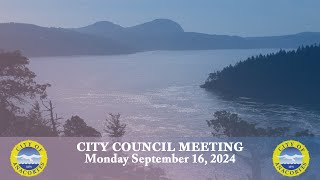 City of Anacortes  City Council Meeting 91624 [upl. by Enimsay]