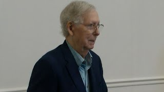 Mitch McConnell appears to freeze up again while speaking to reporters [upl. by Ettesyl]