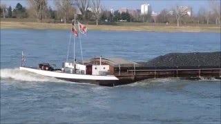 Binnenschiff MS Queen auf dem Rhein bei Düsseldorf [upl. by Teiluj915]