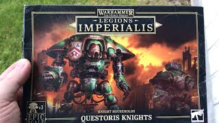 Legions Imperialis Knight Households Questoris Knights Unboxing [upl. by Donny]