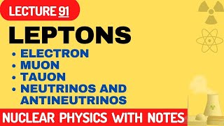 What are leptons  What are the 6 types of leptons  Electron  Tauon  Muon  Neutrinos [upl. by Tomchay]