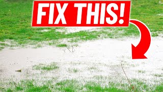 How to Fix Standing Water in the Lawn  Low Spot Drainage with Catch Basin [upl. by Barlow]