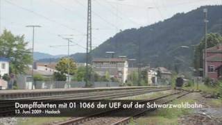 Dampfzugfahrten mit 01 1066 auf der Schwarzwaldbahn  Steam loco in the Black Forest [upl. by Ketti]