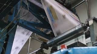 Printing press machine producing and sorting newspapers at high speed [upl. by Arocal]