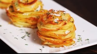 Parmesan Potato Stacks Recipe [upl. by Fillbert]