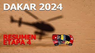 DAKAR 2024 Resumen Etapa 4 Loeb gana el día Sainz se aleja y AlAttiyah lo pierde al final [upl. by Kirimia]