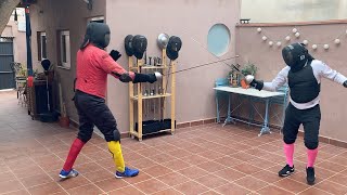 Spanish Destreza vs Italian Rapier Sparring 2 61022 [upl. by Amsden]