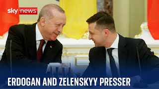 Zelenskyy and Erdogan give a joint press conference [upl. by Ellehcim]