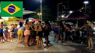 Copacabana beach at night  Rio De Janeiro Brazil [upl. by Abshier87]