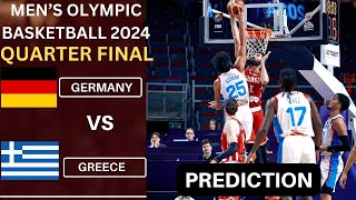 Germany vs Greece Live Stream Mens Basketball Olympic 2024 Quarter Final Commentary Score [upl. by Aire656]