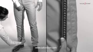 How to measure the inseam  Measurement guide  Mens body measurements [upl. by Gnod]