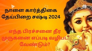 நாளை கார்த்திகை தேய்பிறை சஷ்டி 2024  எந்த பிரச்சனை தீர முருகனை எப்படி வழிபட வேண்டும் [upl. by Marlena74]