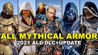 Assassins Creed Valhalla  All Mythical Armor Sets Showcase Including All 2021 DLC amp Update [upl. by Euf]