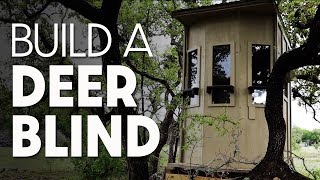 How to build a deluxe deer blind from a shipping crate [upl. by Tessa]