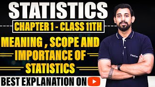 Meaning Scope and Importance of Statistics  Chapter 1  Introduction  Class 11  One Shot [upl. by Marchall896]