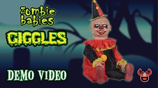 Giggles the Clown Zombie Baby — Spirit Halloween 2011 — Spooky Express [upl. by Iggep923]