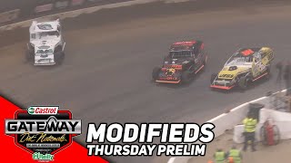 Thursday Modified Prelim  2023 Castrol Gateway Dirt Nationals [upl. by Ydahs]