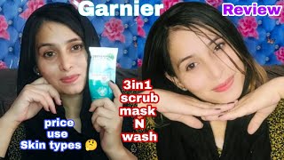 Garnier pure active 3 in 1 face wash review  price  skin types  hwo to use [upl. by Aiym497]