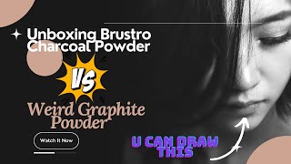 Unboxing Brustro Charcoal powder amp Weird Graphite Powder  Detailed comparison between them Usage [upl. by Kay]