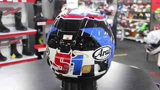 Arai RX7V Leon Haslam Replica Motorcycle Helmet [upl. by Nytsirk]