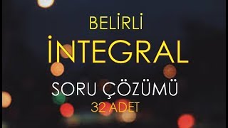 BELİRLİ İNTEGRAL SORU ÇÖZÜMÜ [upl. by Entruoc]