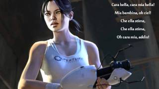 Portal 2 Turret opera cara mia English lyrics in description [upl. by Hayne]