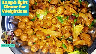 Fast Weightloss Dinner recipe in TamilLight and Easy Soya Chunks dinner for weightlossMealmaker [upl. by Ynney]