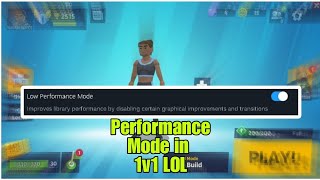 PERFORMANCE MODE IN 1v1 LOL [upl. by Nivram]