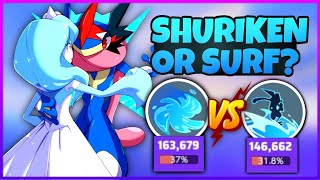 THIS IS HOW YOU SHOULD USE GRENINJA 🥵 WATER SHURIKEN VS SURF DOUBLE TEAM  POKEMON UNITE GAMEPLAY [upl. by Attennek228]