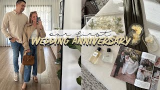 VLOGOur First Wedding Anniversary Unseen Footage More on Our Day amp How We Celebrated [upl. by Enayr822]