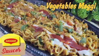 5 मिनट में मैगी तैयार करना  Punjabi style vegetable Maggi Maggi recipe gaon ki Punjabi Rasoi [upl. by Eneleahcim]